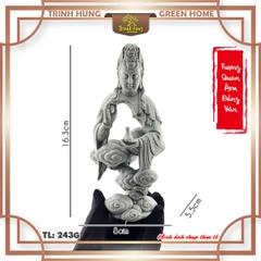 Tượng Quan âm đằng vân đá sa thạch