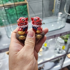 Đôi lân ngồi trống chiêu lộc in 3D