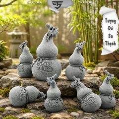 Tượng hồ lô may mắn đá sa thạch