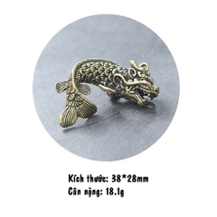 Cá chép hóa rồng 01 chất liệu đồng thau TD34