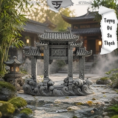 Tượng cổng tam quan đá sa thạch ST.PVN2685