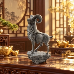Tượng Dê tài lộc đá sa thạch