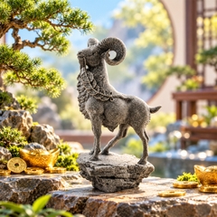 Tượng Dê tài lộc đá sa thạch