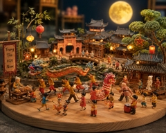 Mô hình trung thu, lễ hội in 3D sắc nét - Diorama 1:87