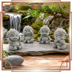 Bộ tiểu Tôn Ngộ Không tứ không đá sa thạch ST.PVN2677