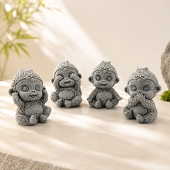 Bộ tiểu Tôn Ngộ Không tứ không đá sa thạch ST.PVN2677