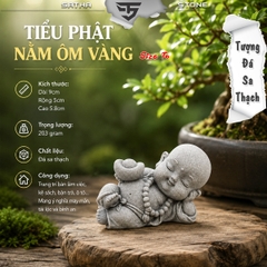 Tượng tiểu phật nằm ôm vàng đá sa thạch