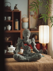 Tượng Ngộ Không - đấu chiến thiền tâm đá sa thạch ST0375