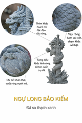 Tượng ngự long bảo kiếm đá sa thạch ST8327
