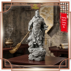 Tượng Quan công trấn ải đá sa thạch ST2586