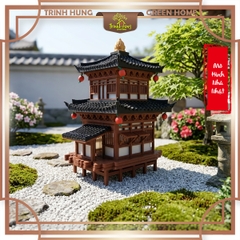 Mô hình nhà Nhật in 3D - nhà có mái hiên 2 tầng