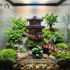 Mô hình nhà Nhật in 3D - nhà có mái hiên 2 tầng