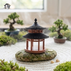 Mô hình nhà cổ trung quốc - thủy đình 2 mái tròn