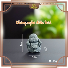 Bộ 4 tiểu di lặc tứ không mini đá sa thạch ST0292ABCD