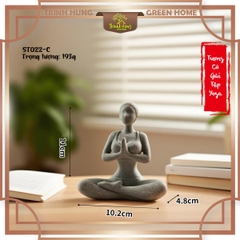 Tượng cô gái tập Yoga đá sa thạch ST221