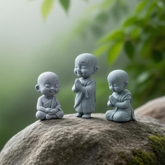Tượng chú tiểu thiền tịnh đá sa thạch