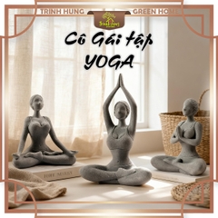 Tượng cô gái tập Yoga đá sa thạch ST221