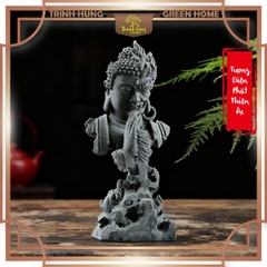 Tượng Diện phật thiện ác đá sa thạch ST0234