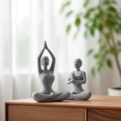 Tượng cô gái tập Yoga đá sa thạch ST221