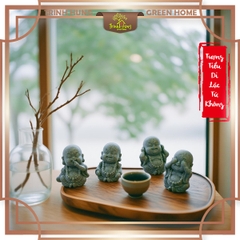 Bộ tiểu di lặc tứ không mini đá sa thạch ST0292