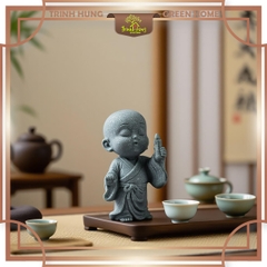 Tượng chú tiểu thiền tịnh đá sa thạch