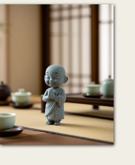 Tượng chú tiểu thiền tịnh đá sa thạch