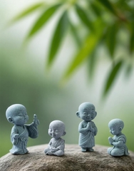 Tượng chú tiểu thiền tịnh đá sa thạch
