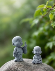 Tượng chú tiểu thiền tịnh đá sa thạch