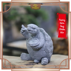 Tượng Kim Quy Chiêu Bảo đá sa thạch ST.PVN2373