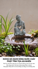 Tượng Hư Không Thiền Phật - An nhiên đá sa thạch ST0376
