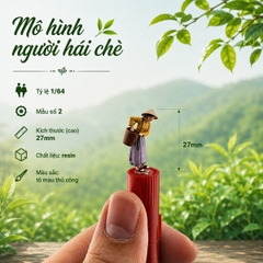 Mô hình người hái chè in 3D sắc nét
