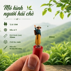 Mô hình người hái chè in 3D sắc nét