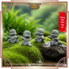 Bộ tượng 4 chú tiểu tập võ ST087