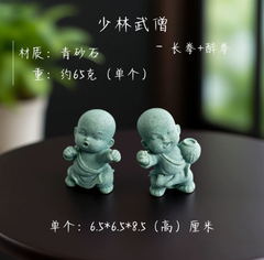 Tượng chú tiểu tập võ ver2 đá sa thạch