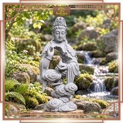 Tượng Quan âm đằng vân đá sa thạch