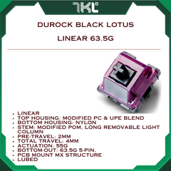 Switch Durock Black Lotus | Durock | Linear | 63.5g | Công tắc bàn phím cơ