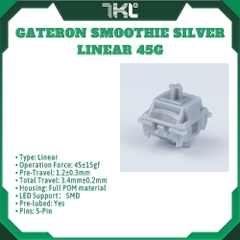 Switch Gateron Smoothie Silver | Gateron | Linear 45g | Tản led đẹp