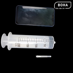 Xilanh 200ml kèm kim, ống tiêm 200cc kèm kim tiêm - XL2002