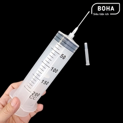 Xilanh 200ml kèm kim, ống tiêm 200cc kèm kim tiêm - XL2002