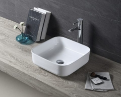 Chậu Rửa Mặt KPL-8438 – Lavabo Đặt Bàn Hiện Đại, Sứ Cao Cấp, Dáng Tròn Tinh Tế