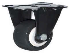 BÁNH XE NHỰA PVC ĐEN – HAI VÒNG BI – CỐ ĐỊNH