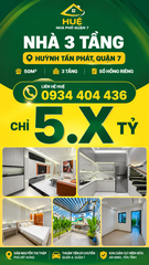NHÀ 3 TẦNG, 50M2, HUỲNH TẤN PHÁT, QUẬN 7, CHỈ 5.X TỶ