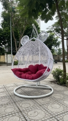 Ghế Xích Đu Đôi Tai Gấu – Thiết Kế Giọt Nước Biểu Tượng Cho 2 Người