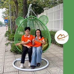 Xích Đu Mây Nhựa Tai Gấu Bản Lớn – Thiết Kế Nhận Diện Cho Không Gian Hiện Đại