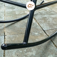 Ghế bập bênh mây nhựa, bộ bàn trà nội thất sân vườn Bản Mây thủ công, chịu nắng, chịu mưa