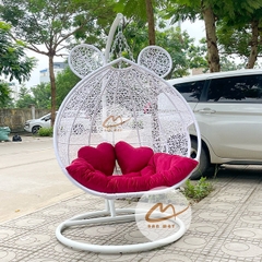 Ghế Xích Đu Đôi Tai Gấu – Thiết Kế Giọt Nước Biểu Tượng Cho 2 Người