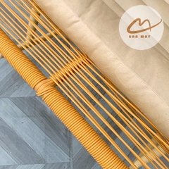 Ghế bập bênh bán nguyệt, ghế bập bênh thư giãn Bản Mây khung thép mây nhựa decor ban công, sân vườn