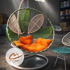 Bộ bàn ghế ban công, xích đu ngoài trời nội thất Bản Mây khung thép đan mây nhựa thủ công cao cấp