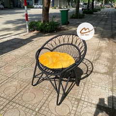 Bộ Bàn Ghế Mây Nhựa Xích Đu Tổ Chim, Decor Ban Công Sân Vườn Chịu Nắng Mưa