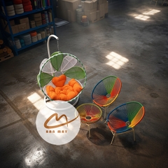 Xích đu mây nhựa, bộ bàn ghế acapulco nội thất bản mây setup ban công, sân vườn, ngoài trời